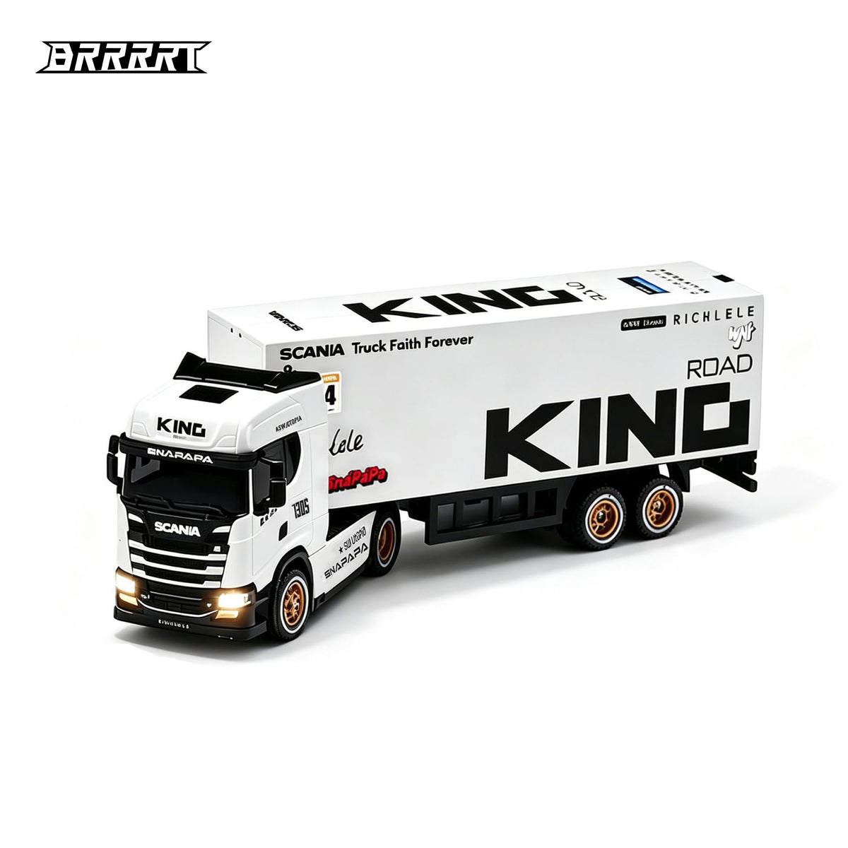 Scania 730S Licensed 1/64 RC Drift Container Truck