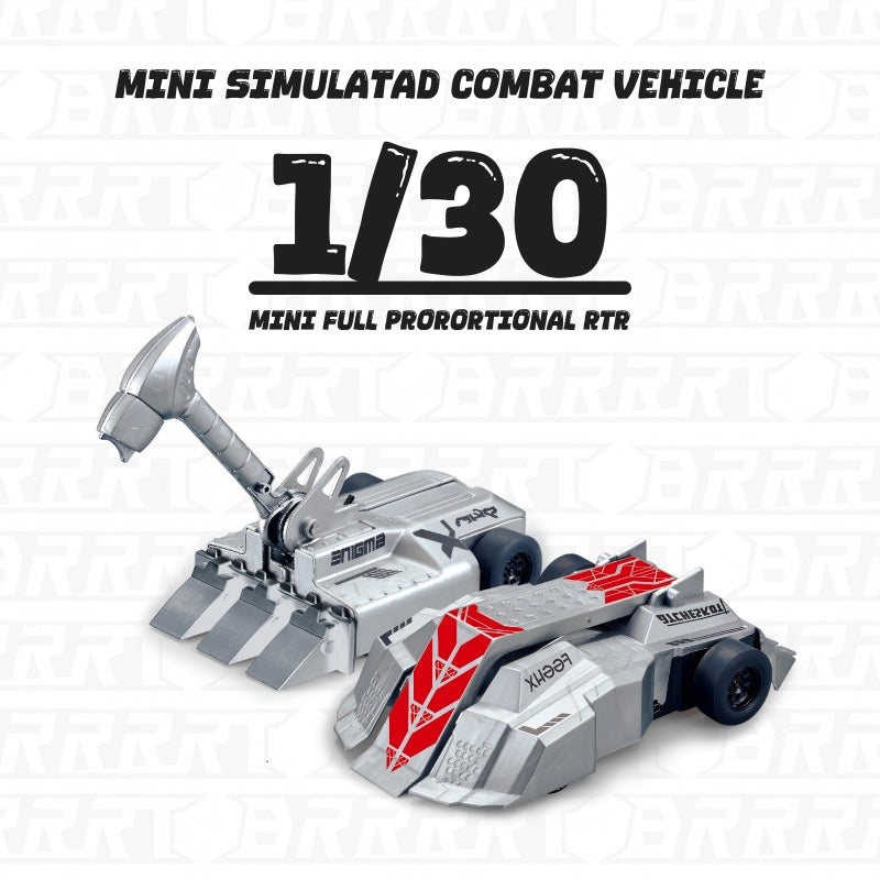 2.4GHz RC Armored Battle Car Mini Simulated Combat Vehicle 1/30 Proportional RTR - BRRRRT