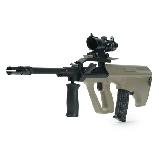 AUG Gel Blaster Front Angle View with Tactical Grip - BRRRRT