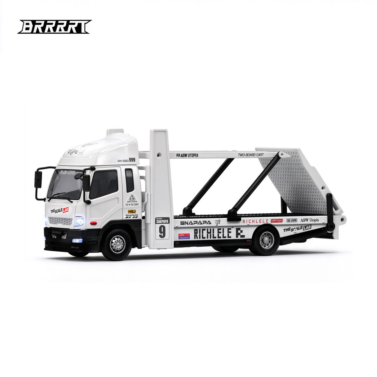 1/64 Scale Double-Deck RC Car Carrier Truck -BRRRRT