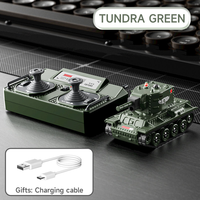 1/64 Mini RC Battle Tank With Controller And Type-C Charging -BRRRRT