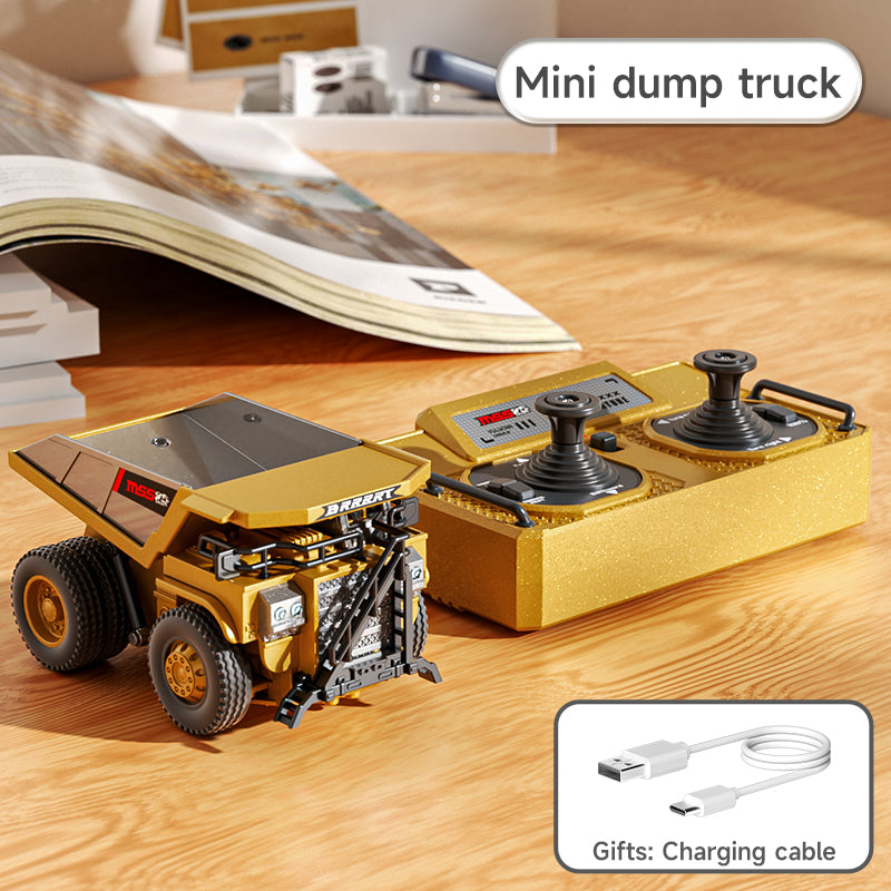 Remote-Controlled Mini Dump Truck with Charging Cable - Precision Functionality - BRRRRT