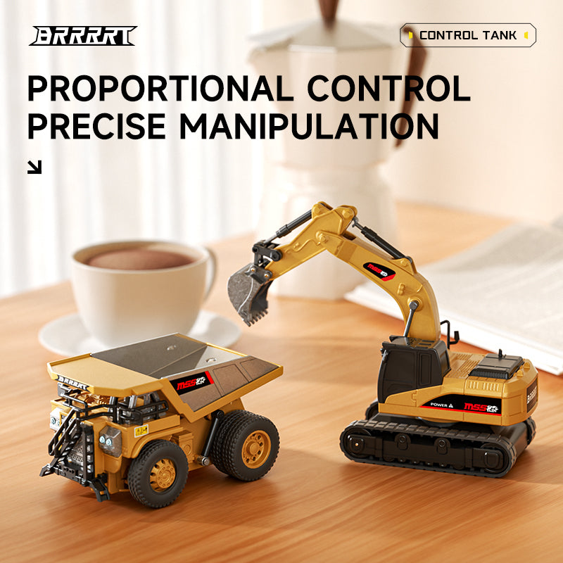 Mini Excavator Forklift Dump Truck - Small-Scale Remote-Control Vehicles - BRRRRT