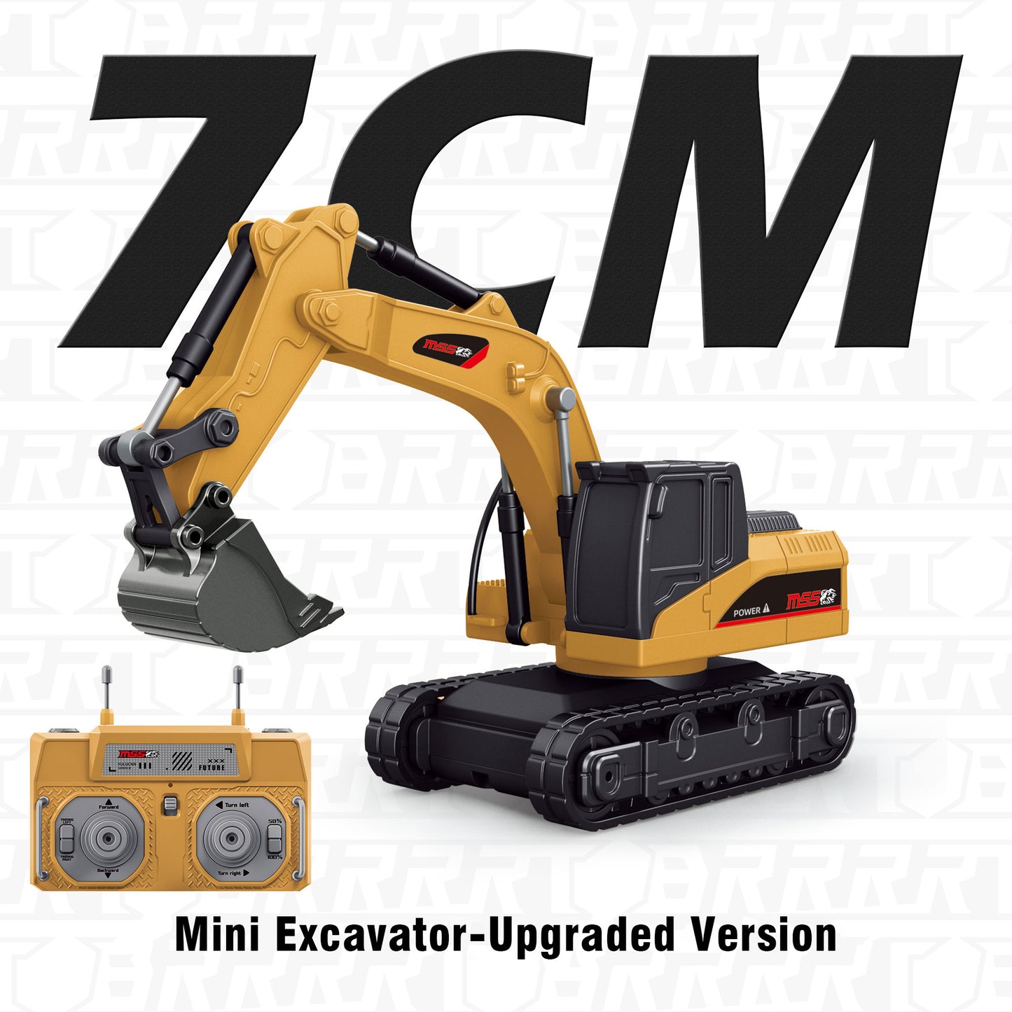Remote-Controlled Excavator with Charging Cable Small-Scale Precision Control-BRRRRT