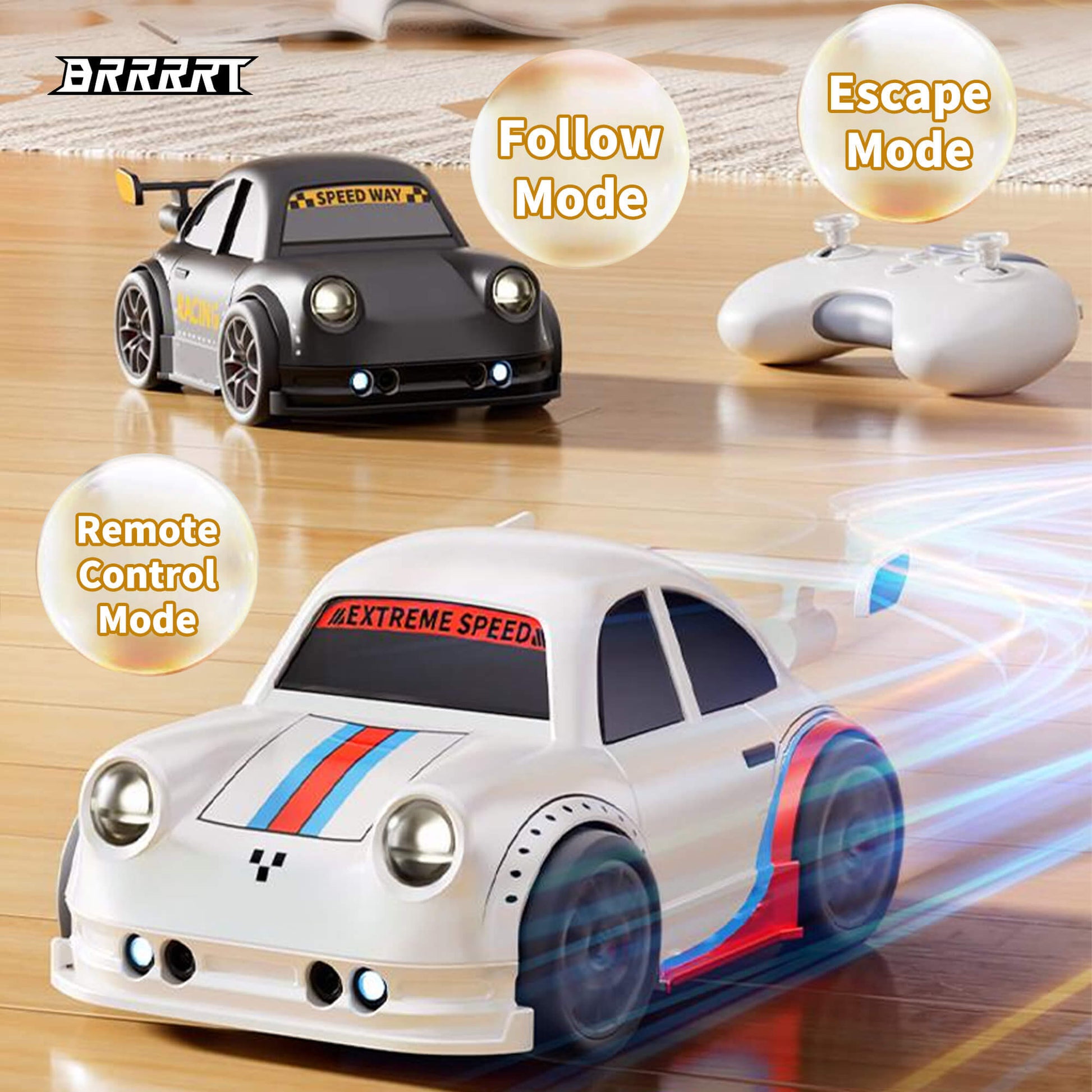 Mini Smart Drift Car with Follow Mode and Object Tracking - Remote Control -BRRRRT