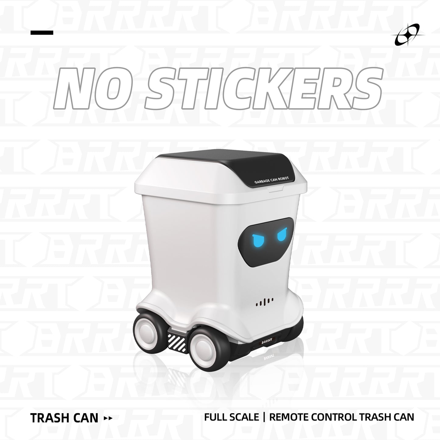 BRRRRT Mini RC Trash Can with Lights and Sounds