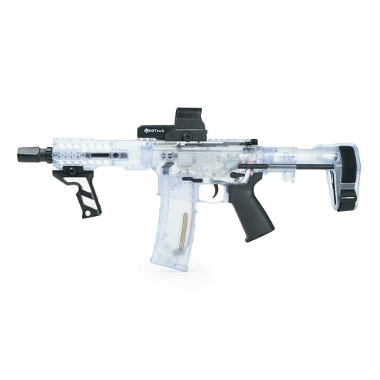 SLR Gel Blaster White Angle View Tactical Setup - BRRRRT
