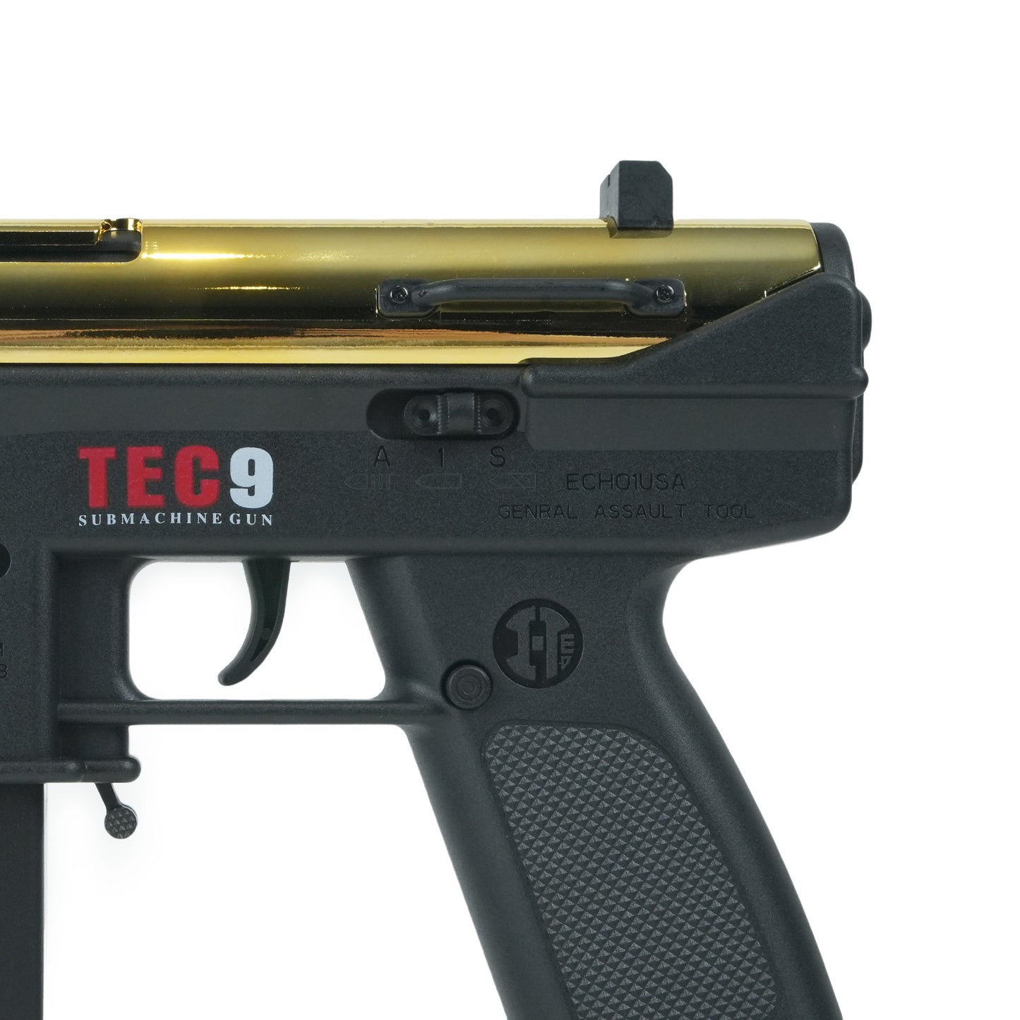 TEC9 Handi Gel Blaster Gold Edition Left Side View Stylish and Compact -BRRRRT