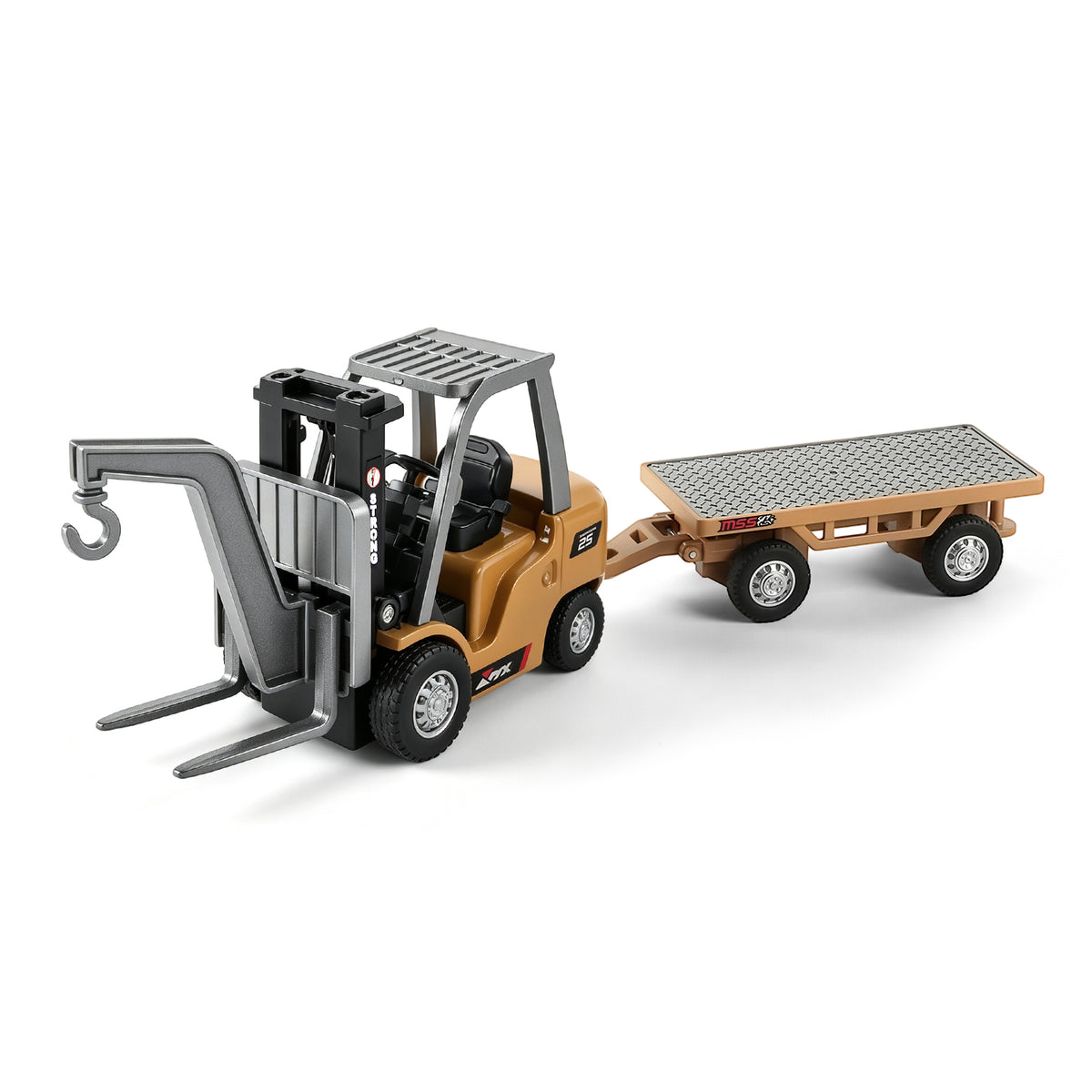 BRRRRT 1/64 RC Desktop Mini Forklift with Trailer