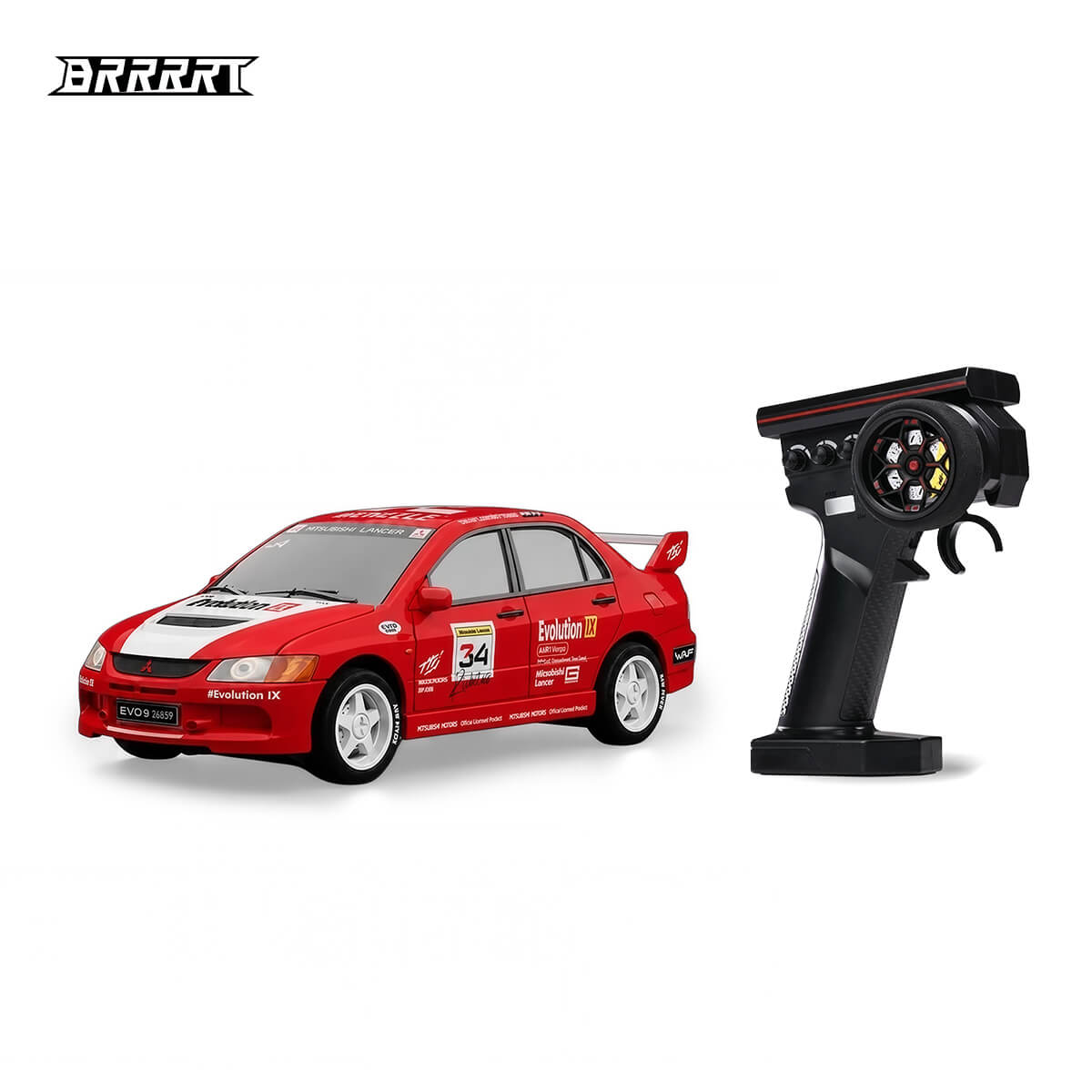 Licensed 1:64 Mitsubishi Lancer Evolution IX WRC RC Drift Car with Controler
