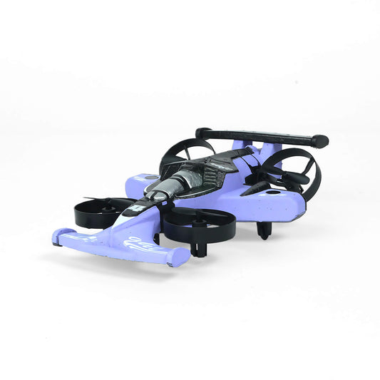 Aerial view of remote-controlled flying car 2-in-1 in flight mode - BRRRRT
