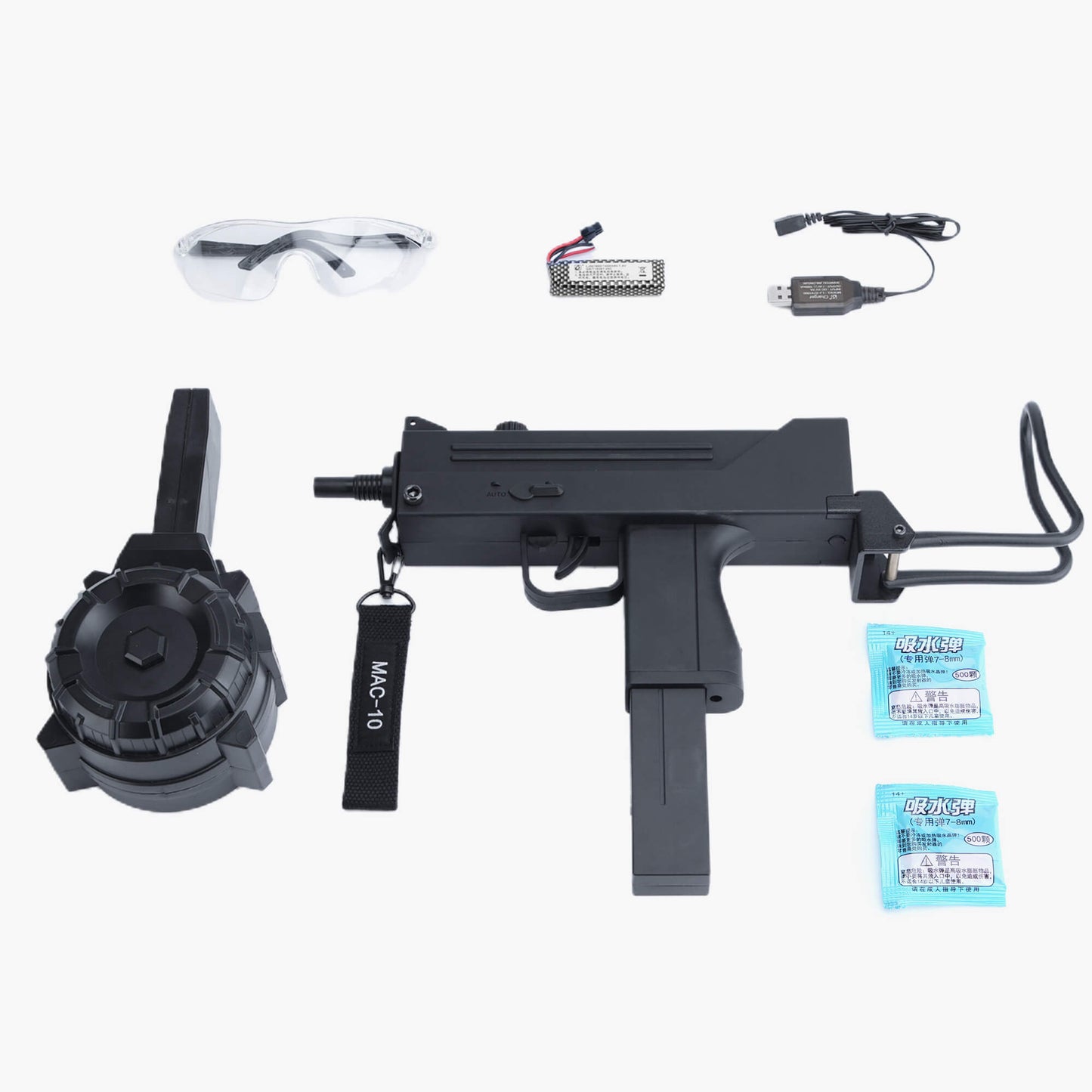 Mac 10 Gel Blaster with Drum Mag