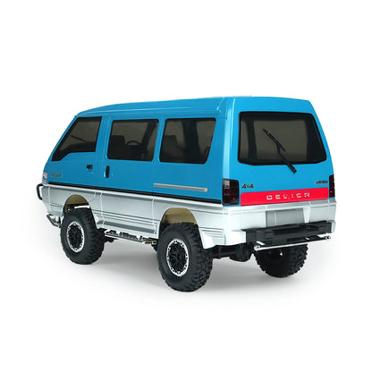 Mitsubishi Delica 1/12 Scale RC Car Dual-Speed Performance Back View with Silver Accents - BRRRRT