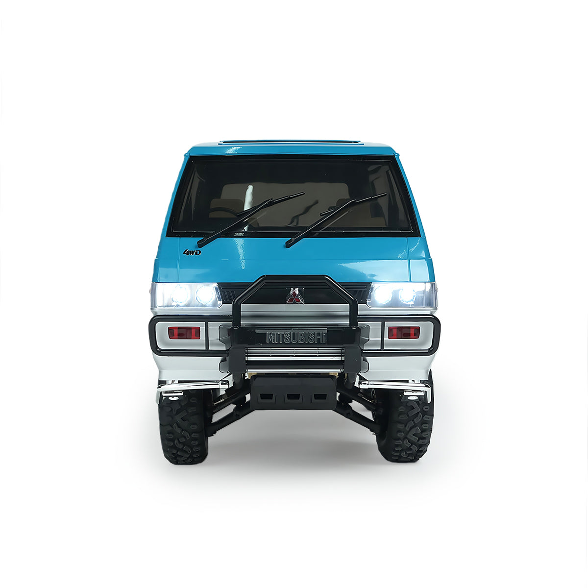 Mitsubishi Delica 1/12 Scale RC Car Dual-Speed Performance Front View with Bumper and Lights - BRRRRT