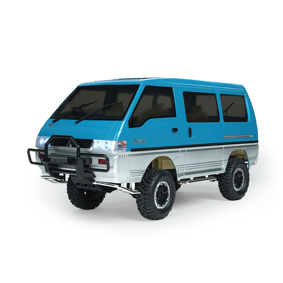 Mitsubishi Delica 1/12 Scale RC Car Dual-Speed Performance Front View with Rugged Tires - BRRRRT
