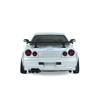 1/18 RC Drift Car RWD Gyro Stabilized Alloy Shell Rear View - Smooth Performance -BRRRRT