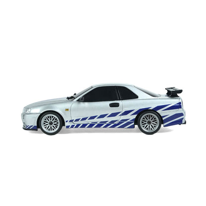1/18 RC Drift Car RWD Gyro Stabilized Alloy Shell Side View - Precision Control -BRRRRT