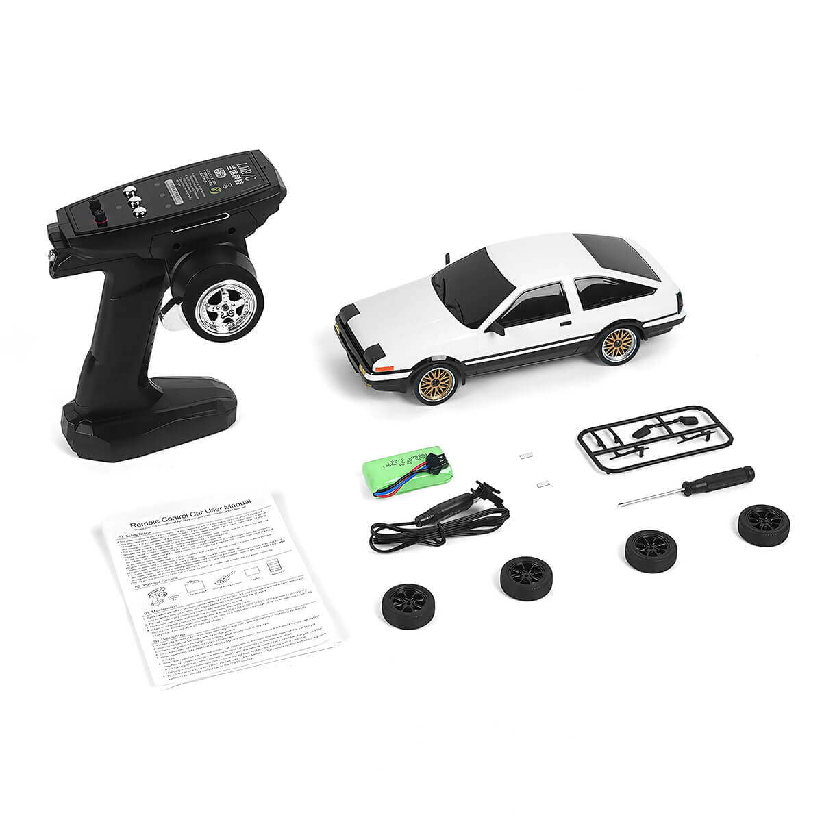 LDRC 1/18 RC Drift Car with Flip-up LED Lights