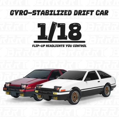 LDRC 1/18 RC Drift Car with Flip-up LED Lights