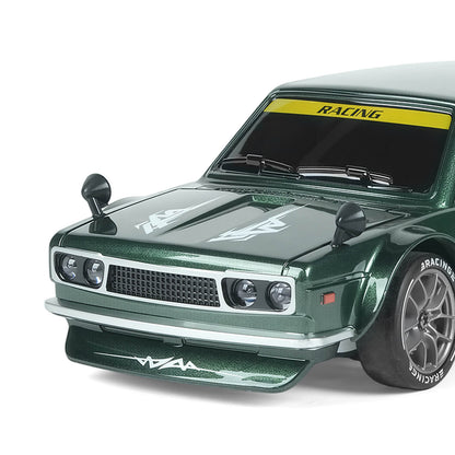 1/24 RC drift car 4WD close-up of front details showing headlights and body design – BRRRRT