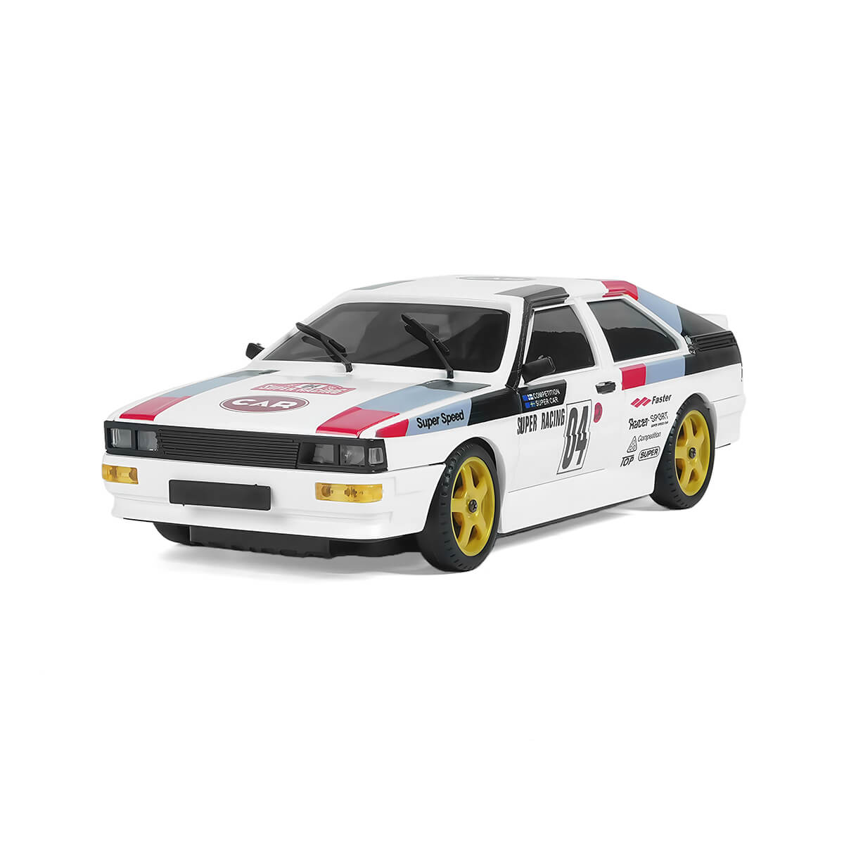 1/28 4WD Drift RC Car Pro Front View On White Background Super Speed Design -BRRRRT