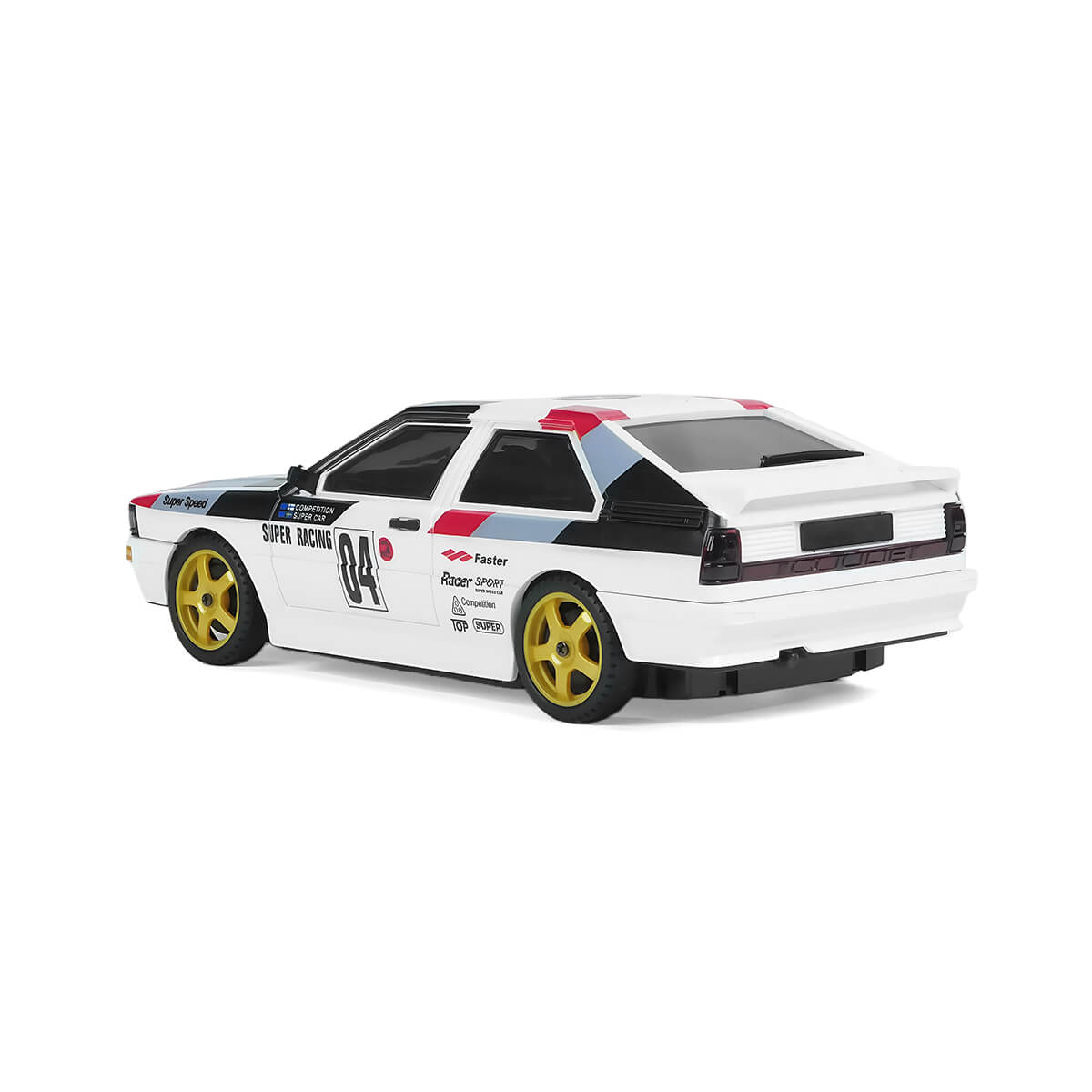 1/28 4WD Drift RC Car Pro Side View With Race Graphics Yellow Wheels -BRRRRT