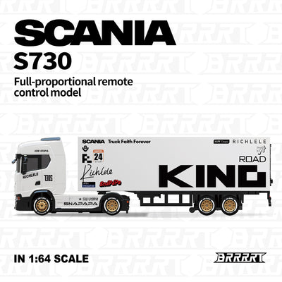Scania 730S Licensed 1/64 RC Drift Container Truck