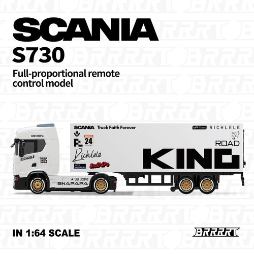 Scania 730S lizenzierter 1/64 RC-Drift-Container-Lkw