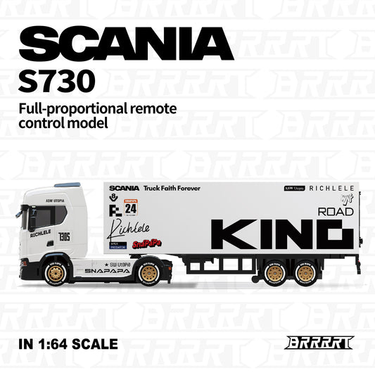 Scania 730S Licensed 1/64 RC Drift Container Truck