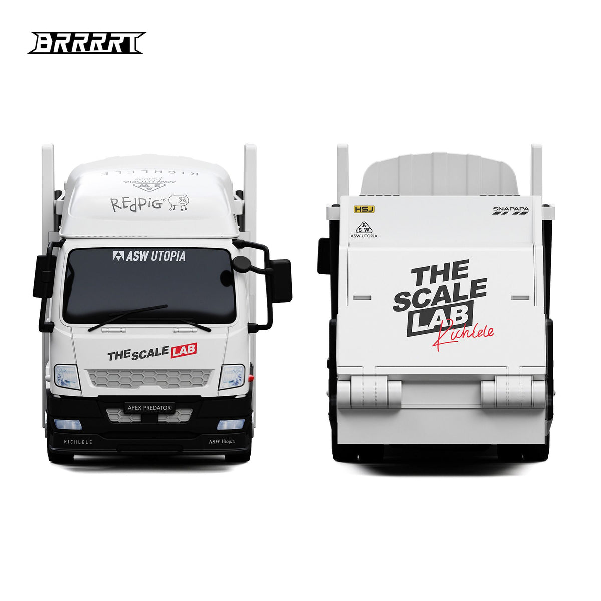 1/64 Scale Double-Deck RC Car Carrier Truck -BRRRRT