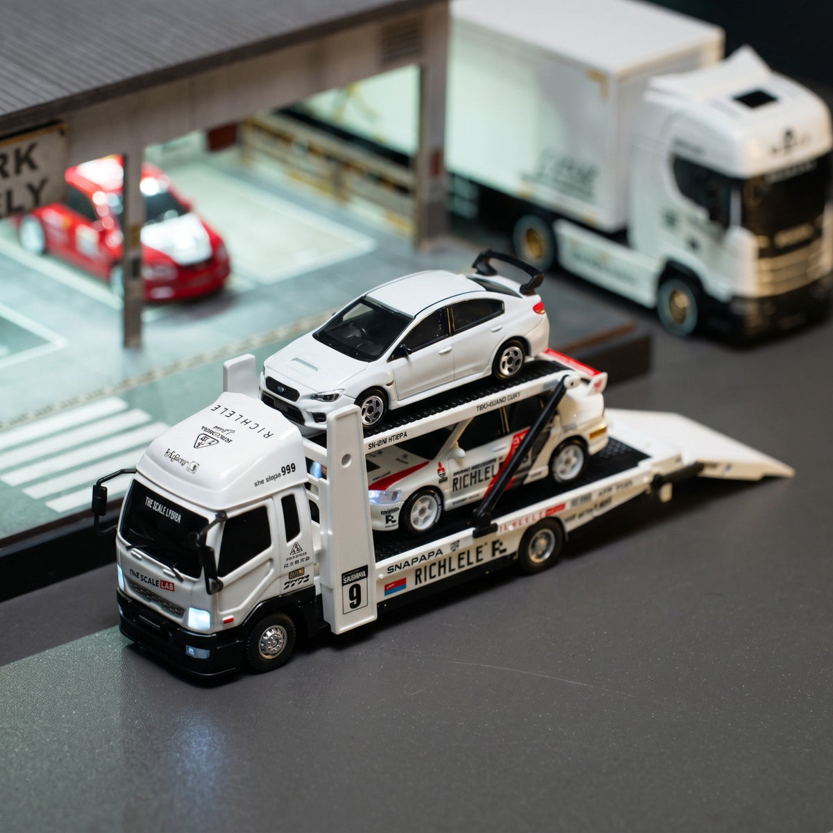 1/64 Scale Double-Deck RC Car Carrier Truck - BRRRRT