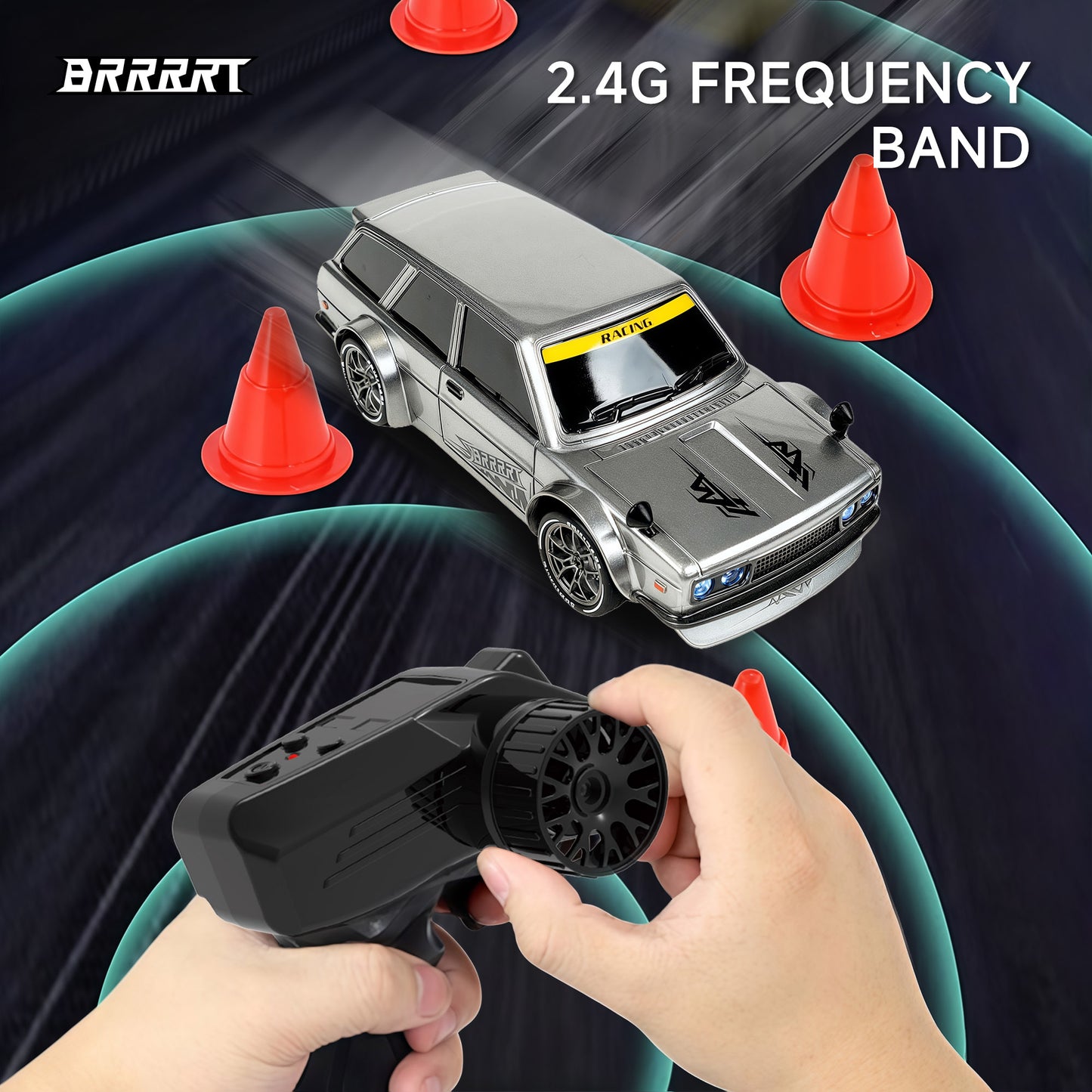 BRRRRT 1/24 Scale 4WD RC Drift Car