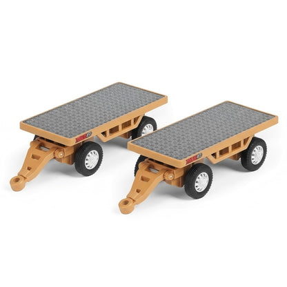 Two 4-wheel Cargo Flatbed Trailers 2-piece pack For Mini RC Forklift-BRRRRT