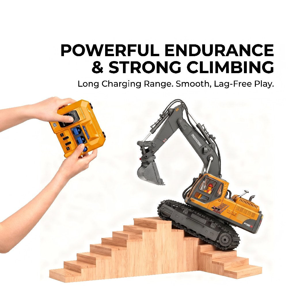 8-Channel Full Proportional RC Excavator climbing
