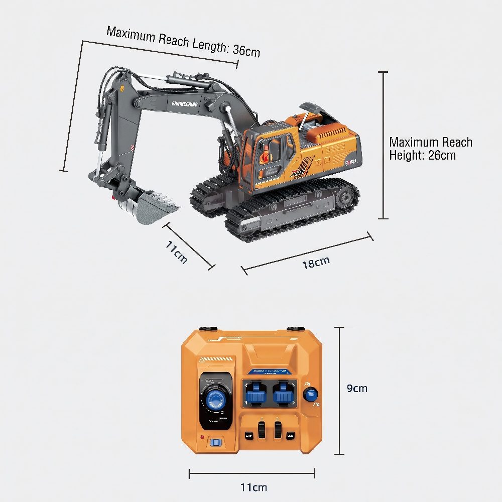 8-Channel Full Proportional RC Excavator details