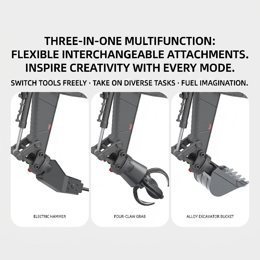 8-Channel Full Proportional RC Excavator head