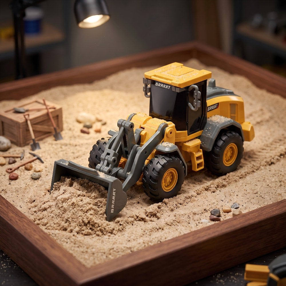BRRRRT RC Mini Bulldozer 8 CH Full Proportion Scenario
