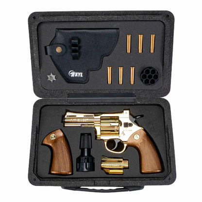 Revólver Python 357 Dart Blaster dorado de edición limitada