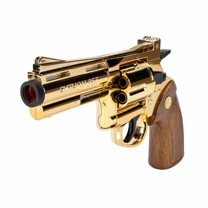 Revólver Python 357 Dart Blaster dorado de edición limitada