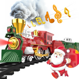 Hot Bee DIY Electric Christmas Train Set with Steam