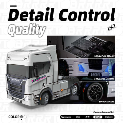 1/43 Drift RC Tractor Truck Details - BRRRRT