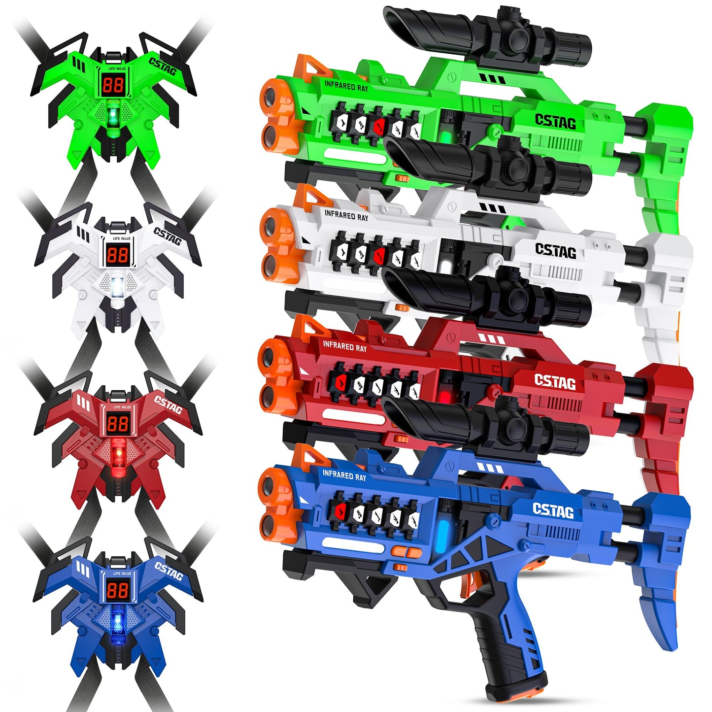 Hot Bee Indoor Laser Tag Toy 4 Sets