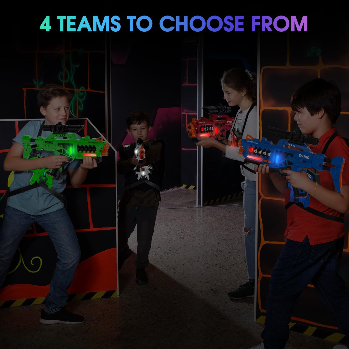 Hot Bee Indoor Laser Tag Toy 4 Sets