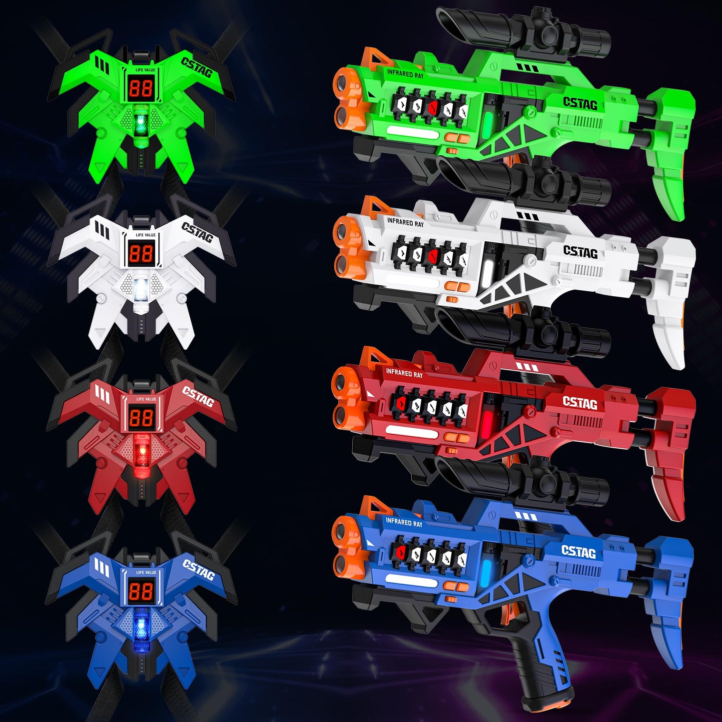 Hot Bee Indoor Laser Tag Toy 4 Sets