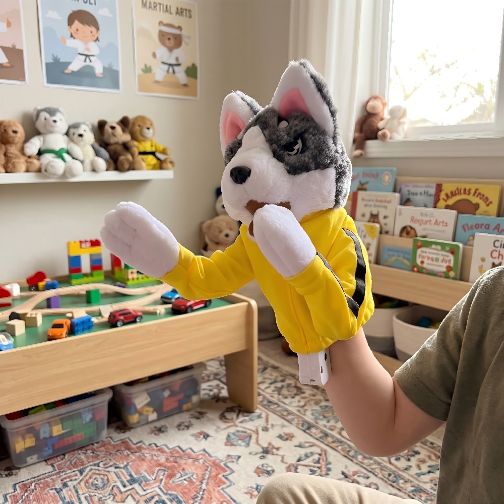 Kung Fu Husky Boxing Puppet Scenario
