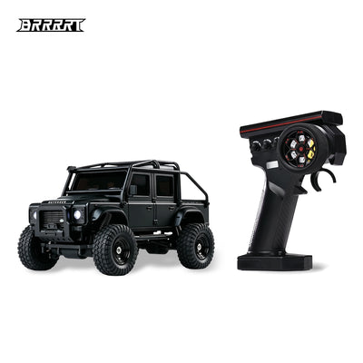 Licensed 1:43 Land Rover 110 Full-Proportional RC Crawler Car RTR black with Transmitter