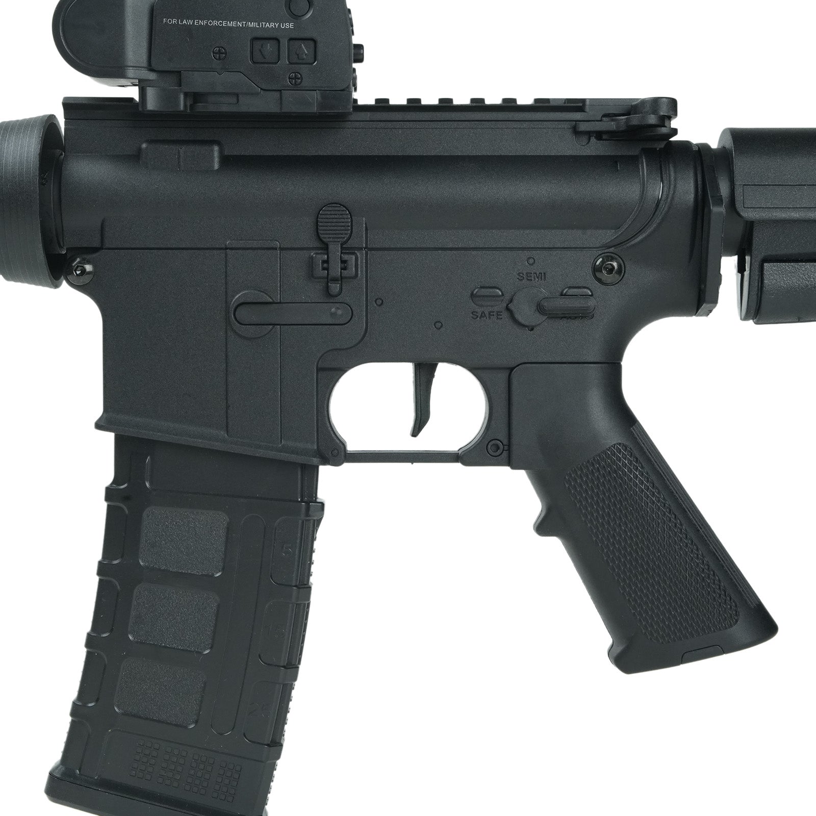 M4A1 Gel Blaster Full Side View – Realistic M4A1 design with tactical optics -BRRRRT