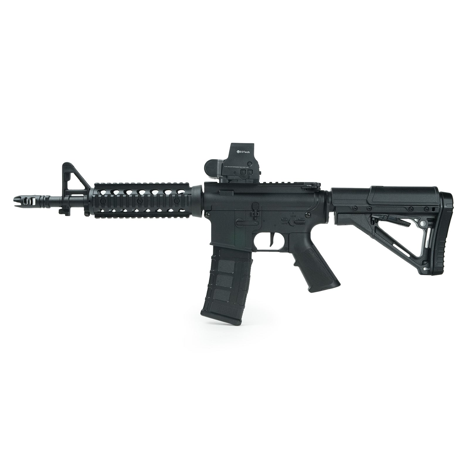 M4A1 Gel Blaster Full Side View – Realistic M4A1 design with tactical optics -BRRRRT