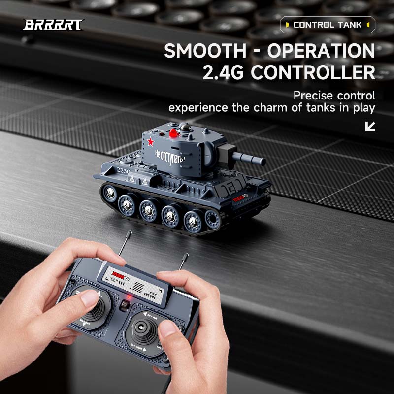 1/64 Mini RC Battle Tank 24Ghz Remote -BRRRRT