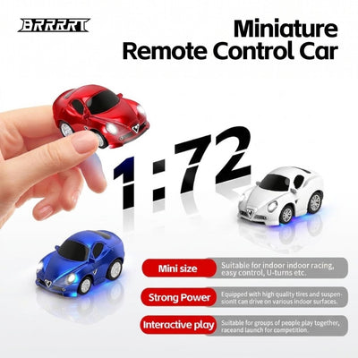 alt
Mini-RC-Rennwagen 1/72 mit Gyro-Steuerung & LED-Lichtern – Funktionen